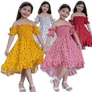 KIKAY TREND I APHRODITE FIT 4-7 YEARS OLD KIDS OFFSHOULDER LONGBACK DRESS