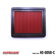 HURRICANE Car Air Filter Red Cloth & Stainless Steel Honda Civic ((3/4Door) CRX CX DX LX Si VX) HS-0