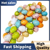 60 Pcs 6 Colors Foam Easter Eggs Pastel Easter Eggs Decorations Gold Easter Eggs Decorative Gold Spe