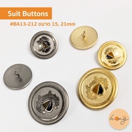 Metal Suit Buttons BA13-212 Size 15MM 21MM Silver Black And Gold