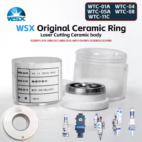 WSX Original Ceramic Ring Laser Cutting Nozzle Connector Holder Ceramic Body WTC-01A WTC-08 For NC30