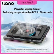 llano V12 Laptop Cooler Powerful Turbo-Fan RGB Blower-style Cooling Pad with Infinitely Variable Spe