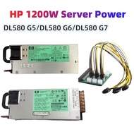 HP 12V 100A 1200W PSU G5 G6 G7 server Power Supply + Breakout Board + 12Pcs 6pin to 8pin Cable