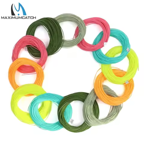 Maximumcatch 100FT WF Floating Fly Fishing Line 2WT to 8WT Weight Forward Fly Line with 2 Welded Loo