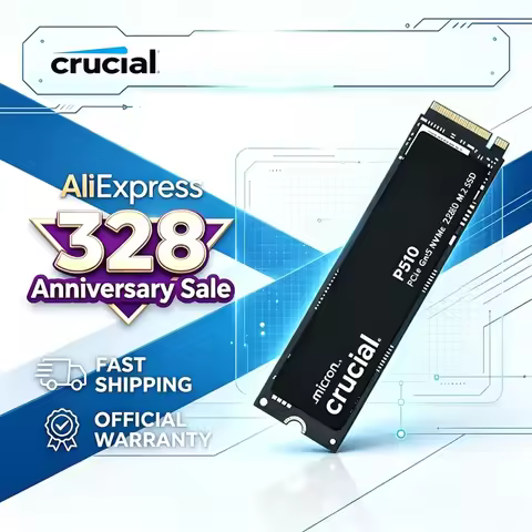 Crucial P510 1TB PCIe 5.0 NVMe M.2 2280 SSD, 11000MB/s Read, 9500MB/s Write, High Performance Drive 