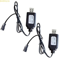 Doublebuy 2Pack USB Charging Cable SM2P Connectors For 6V NiMH  60cm 23 62inch