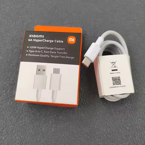 Xiaomi 6A 67W 120W Turbo Fast Charging Cable 100CM USB Type C Data Cord For Xiaomi POCO M5S M6 M7 F6