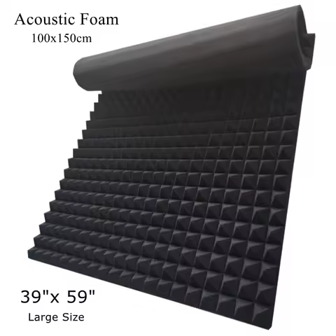 1pc 100x150cm Studio Pyramid Acoustic Foam Soundproof Foam Sound Absorption Noise Insulation Treatme