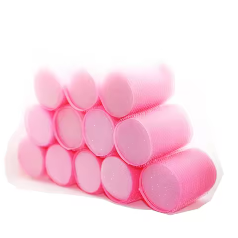 12pcs/set Sponge Core Strong Self-Adhesive Hair Rollers Big Waves Air Bang Sleep Curling Curlers Flu