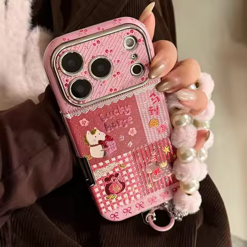 2026 lucky rich horse leather 3D back cover bracelet phone case for iphone 13 14 15 promax 16 17 pro