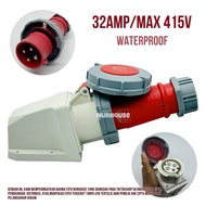 Plug + Generator Socket FORT 32A 4 Feet 1 Set Waterproof Outdoor Socket Plug IP67 3P Industrial / Wa