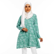AQEELA Zig Zag Muslimah TShirt - Green (aq998h)