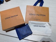LV 經典 Monogram 藍色銀包
