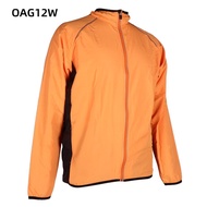 OAG12W Men Cycling Jacket, Orange Windproof Cycling Jacket, Durable Polyester with Reflective Strip 