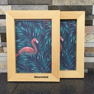 5R photo Frame, Dutch teak wood Frame 13x18, minimalist wooden Frame