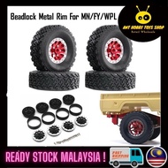 Metal Beadlock Wheel Tires For Mn WPL FY JJRC D12 C14 C24 C34 B14 B24 JJRC Q61 Q62 Accessories Parts
