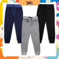 PLAIN SHADES Jogger Pants Black, Grey and Blue (3Y-12Y) - 3 Colors