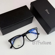 DI@R CD2Plain glasses Fashion Black Frame Glasses Small Letters LOGO Lens Trendy Glasses
