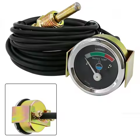 12/24V For Carter Oil Pressure Indicator Mechanical Water Temperature Gauge 1W7550 Thermometer 4.5M 