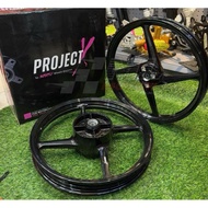 Superfly Project X Sport Rim 4 Batang RS150 RSX MIDNIGHT BLACK RS SUPERFLY PROJECT-X