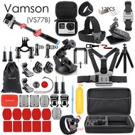 Vamson for Gopro Accessories Set for go pro hero 8 7 6 5 4 kit 3 way selfie stick for Eken h8r / for
