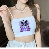 Cute Kuromi  cyber y2k trashy crop top girl 2000s yk2 korean fashion kawai clothes t-shirts