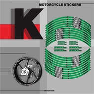 Promotion Motorcycle Sticker Reflective Decal Wheel Rim Wheel Sticker Suitable for KAWASAKI Z900RS S