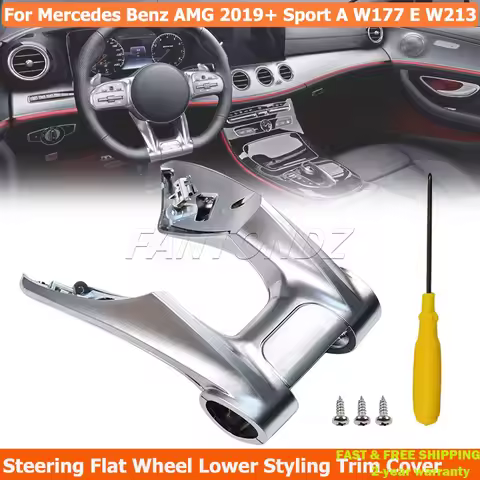 For Mercedes Benz AMG 2019+ Sport A W177 B W247 C W205 E W213 G W463 GLS W257 Car Steering Flat Whee