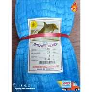 Jaring Ikan 0.25mm x 1" (25mm) x 10Ft x 91.4mtr | Pukat Tangsi Biru | Isi Kosong | Mata Tegak YOKO |