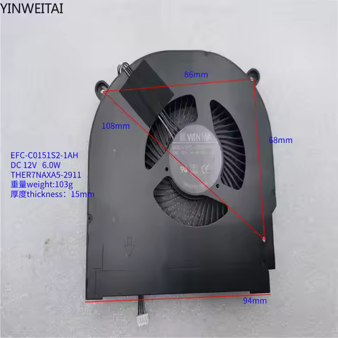 EFC-C0151S2-1AH THER7NAXA5-2911 NEW FAN FOR INTEL NUC NUC12 NUC12SNK Nuc 12 Enthusiast Snake canyon 