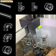 ACTIONFIGX Tank Tee Way Joints, Transparent Plexiglass  Acrylic Pipe Fittings, 90 Degree Elbow 16 20