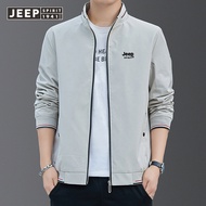 JEEP JEEP เสื้อแจ็กเก็ตแจ็คเก็ตธุรกิจสำหรับผู้ชายเสื้อแจ็คเก็ตสำหรับฤดูใบไม้ผลิและผู้ชายคนใหม่ฤดูใบไ