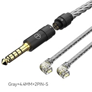 TRN T2 Pro 16 Core Earphones Silver Plated HIFI Upgrade Cable Gray\BlackMMCX/2Pin Connector For TRN
