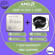 USED AMD Ryzen 5 2600 R5 2600 Processor 3.4 GHz 16M 65W Cache Six-Core Twelve-Core YD2600BBM6IAF Socket AM4 Desktop CPU NO FAN