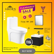 Mocha Italy- MEGA SUPER SALES ONE PIECE WC & 400 MM BASIN CABINET (MWC7602) LIFETIME WARRANTY & SUPE