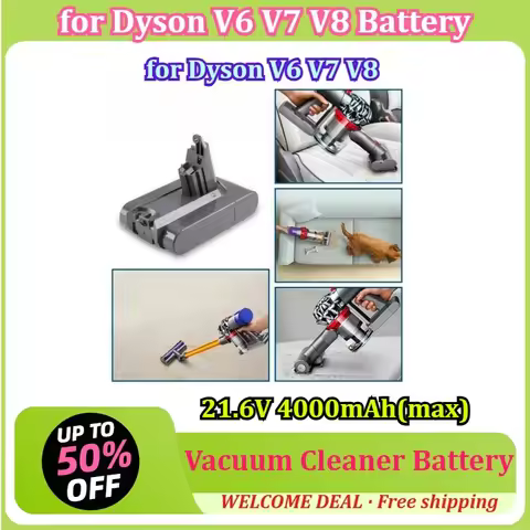 [for Dyson V6 V7 V8 Universal Battery] for Dyson V6 V7 V8 21.6V 4000mAh Handheld Vacuum Cleaner Batt