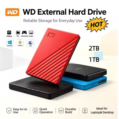 2026 Western Digital WD My Passport Portable Hard Drive 1TB 2TB 4TB USB 3.0 External Solid State Har