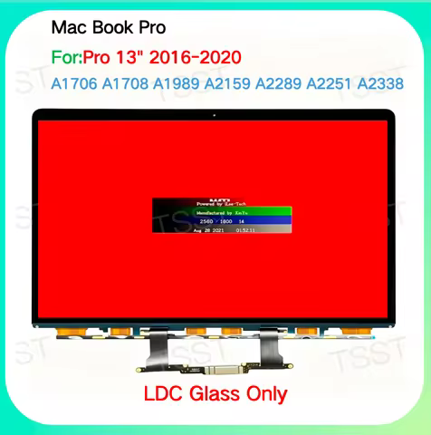 Single Liquid Crystal Display Glass Screen for A1706 A1989 A1708 A2251 A2289 A2338 - Replacement LCD