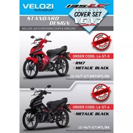 VELOZI BATMAN COVER SET COVERSET YAMAHA LC135 V4 V5 V6 V7 LC 135 ENERGY BLACK BG MERAH RED