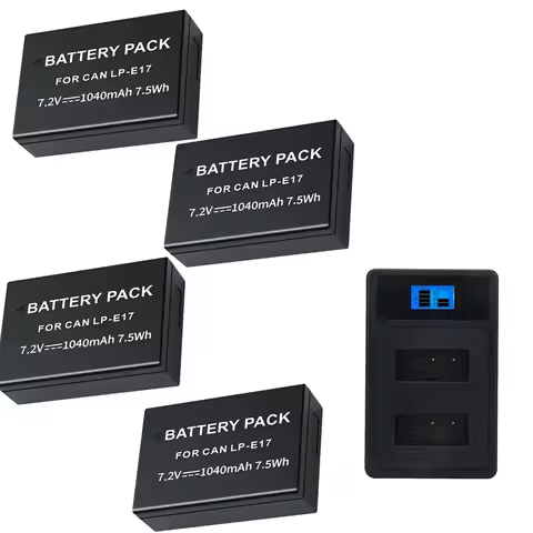 7.2V 1040mAh Rechargeable LPE17 LP E17 LP-E17 Suitable for Canon Camera Battery EOS M3 EOSM5 EOSM6 7