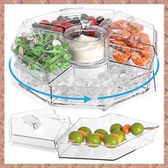 (QCMY) Chilled Veggie Tray Cold Food Buffet Server for Fruit Vegetable Appetizer Shrimp