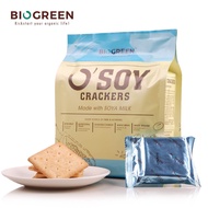 BIOGREEN O'Soy Soya Milk Crackers 480g [Healthy 100% Vegan/ Made with Organic Soya Beans]