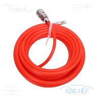 ICRAFT Air Compressor Hose, EVA Male Female Quick Connector EVA Pneumatic Hose, Portable Red Pratica