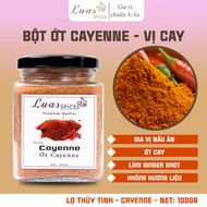 Bột ớt Cayenne cay - Cayenne Pepper - Lọ thủy tinh 200ml - Gia vị chuẩn Á Âu
