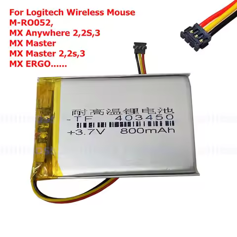 Mouse Battery New 3.7V 600mAh for Logitech MX Master 2,Master 3,Master 2s,ERGO,Master 3S,Anywhere 3/