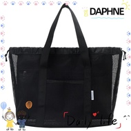 DAPHNE Handbag, Portable Large Capacity Mesh Wash Bag,  Mesh Lunch Bag Beach