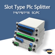 Slot Type Plc Splitter 1 Minute 4/8/16 SC-PC Insert type fiber optic splitter Optical splitter plug-in type