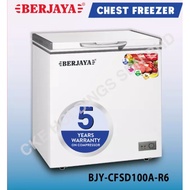 ﺴ♈☃Berjaya Premium 130L  Chest Freezer BJY- CFSD100A-R6 (White) 5Years Compressor Warranty