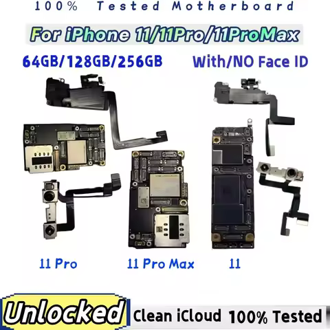 Unlocked Motherboard For iPhone 11/11Pro/ 11 Pro max with/NO Face ID Mainboard Support Update Cleane