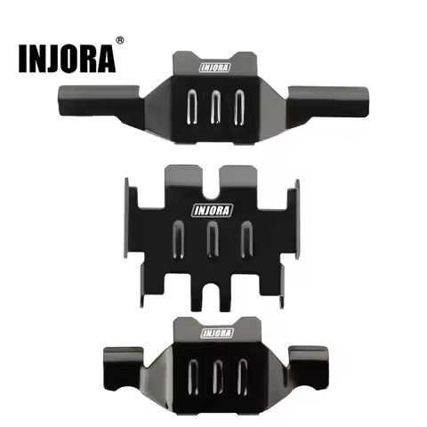 INJORA Stainless Steel Skid Plate Axle Protector Chassis Armor for 1/18 RC Crawler TRX4M Upgrade (4M